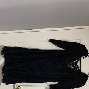 Eliza J black lace dress
